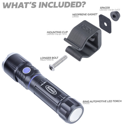 Ring LED Torch & Mount Kit for Land Rover Defender L663