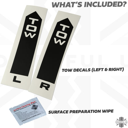 TOW Arrow Decals - Matt Black for Land Rover Defender L663