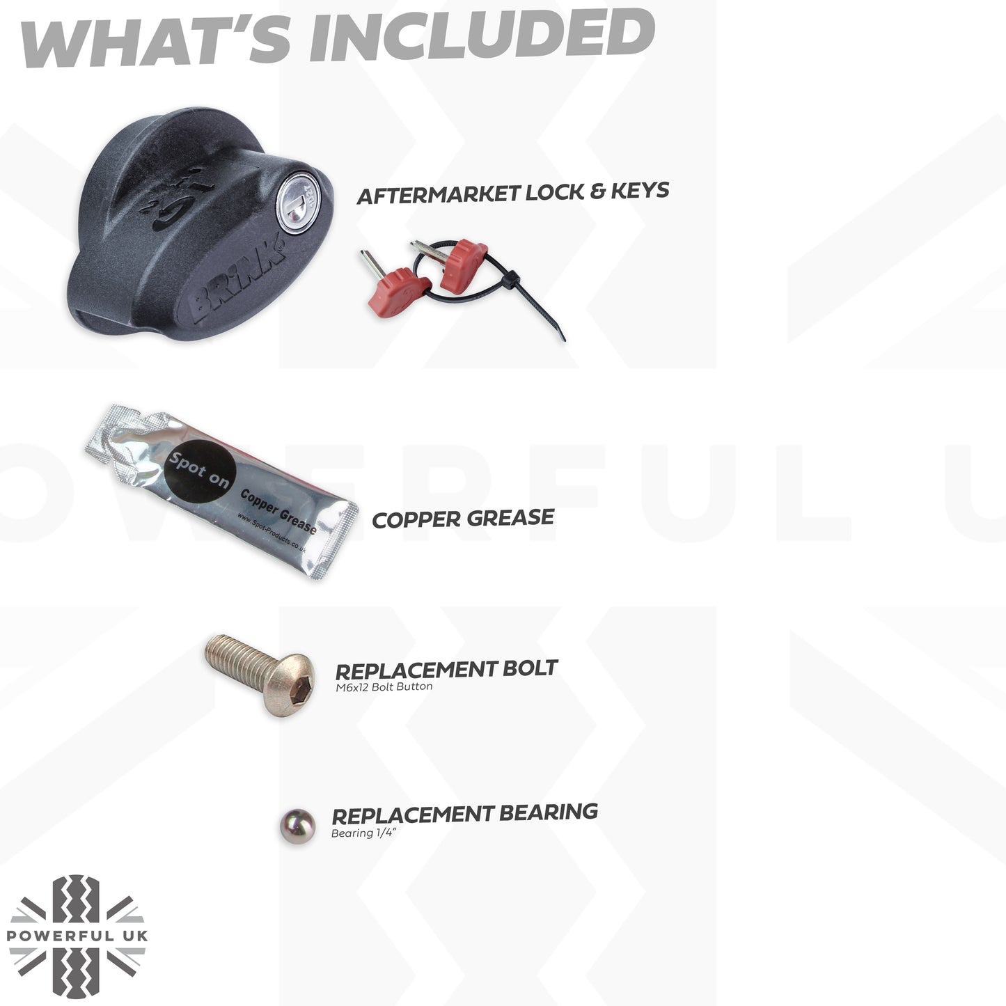 Tow Bar Overhaul Kit + lock & keys - 50mm Large Type (Late) - Aftermarket for Range Rover Sport L320