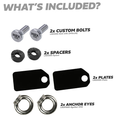 Rear Loadspace Roof Eyelet Kit - Pair - for Land Rover Defender L663