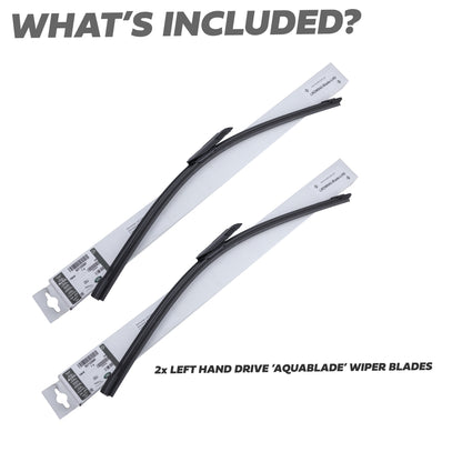 2x Front Wiper Blades for Land Rover Defender L663 - Late Type (Aquablade) - LHD