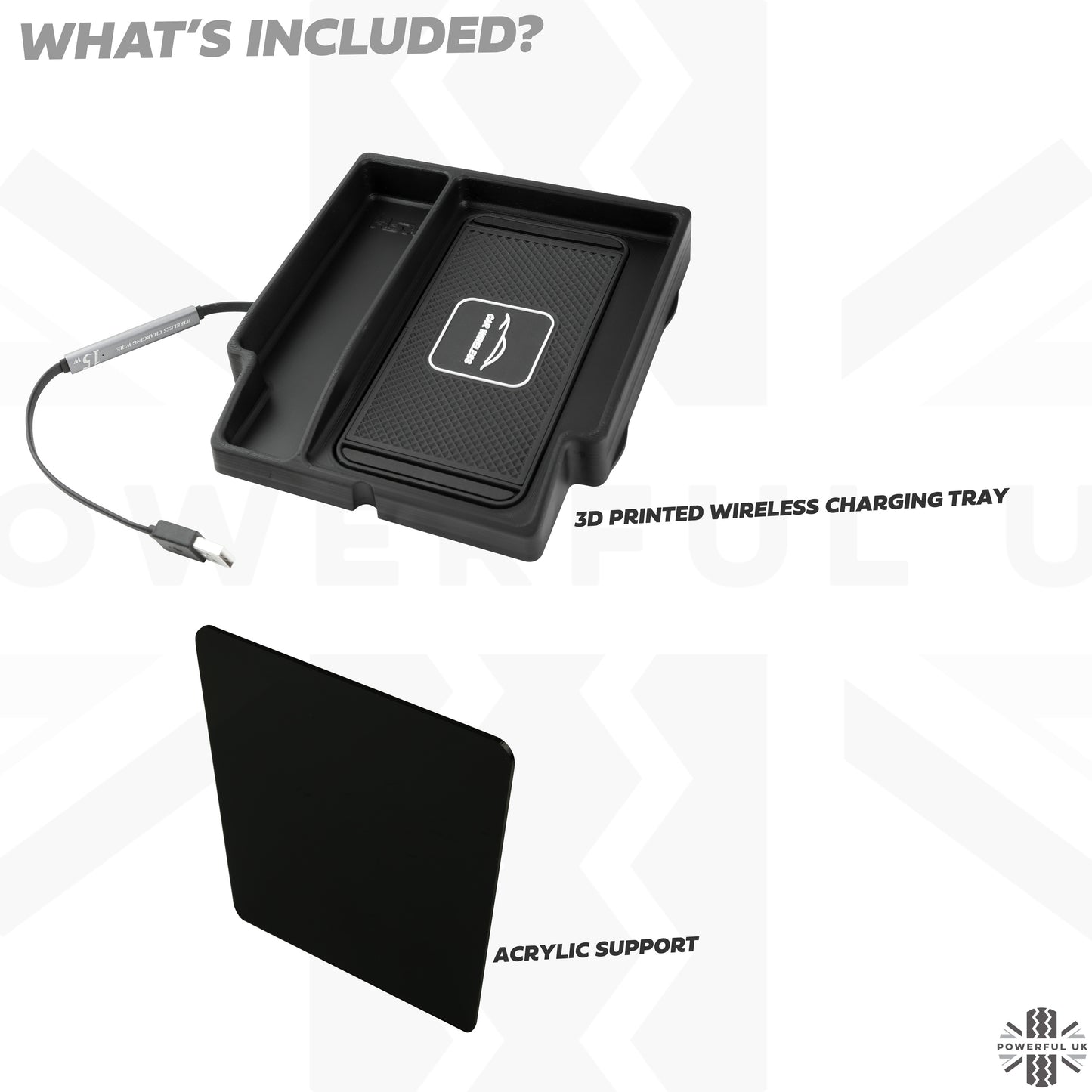 Wireless phone charging tray for Range Rover Sport L494  2014-17 (for vehicles with NO fridge)