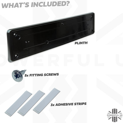 Front Number Plate Plinth - Black - for Range Rover Evoque