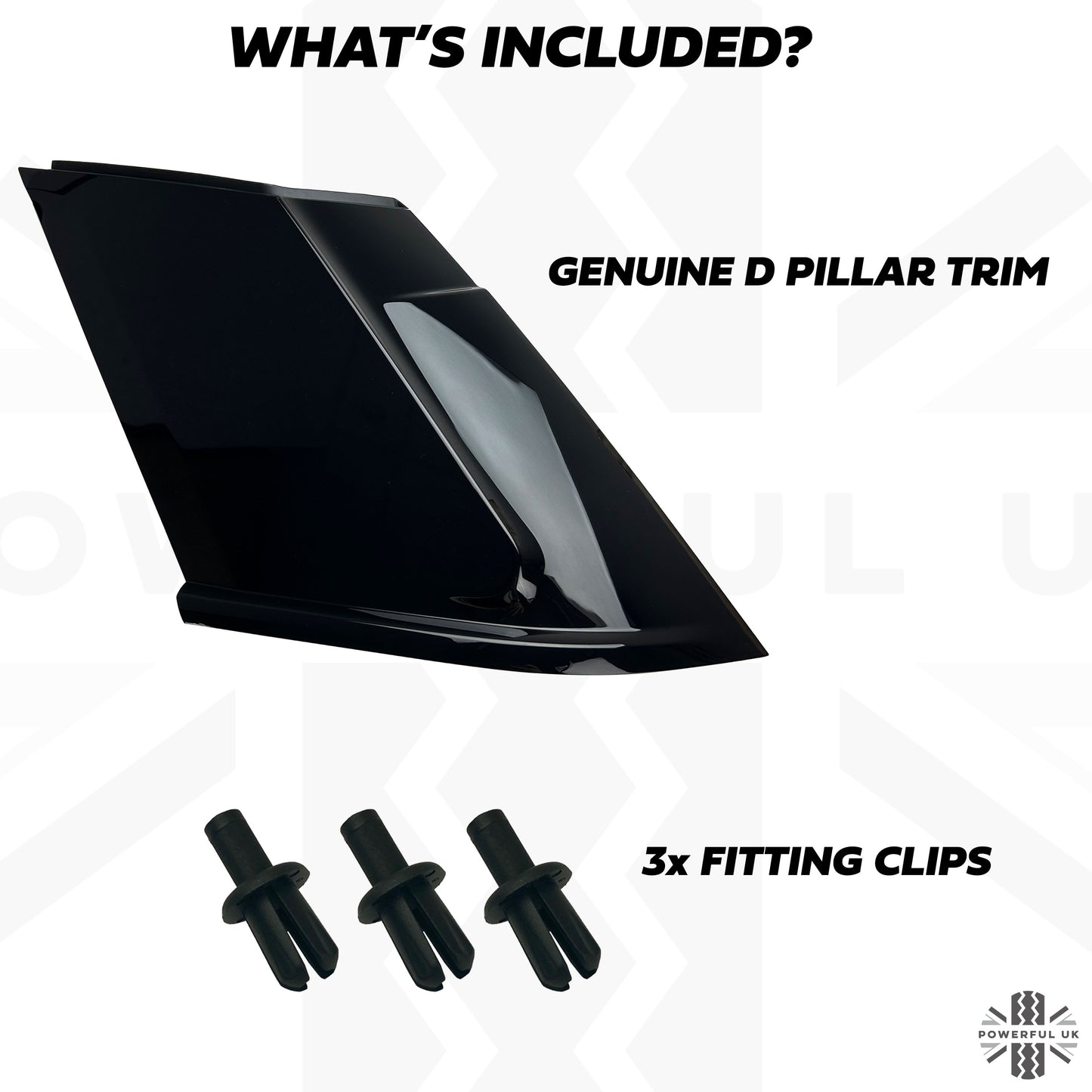 Genuine Black Left D/E Pillar Trim with moulding for Range Rover Evoque (5 Door)