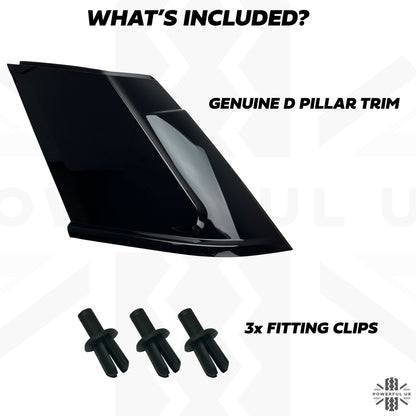 Genuine Black Left D/E Pillar Trim with moulding for Range Rover Evoque (5 Door)