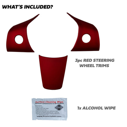 Steering Wheel Column Cover Trims for Tesla Model 3 - Red