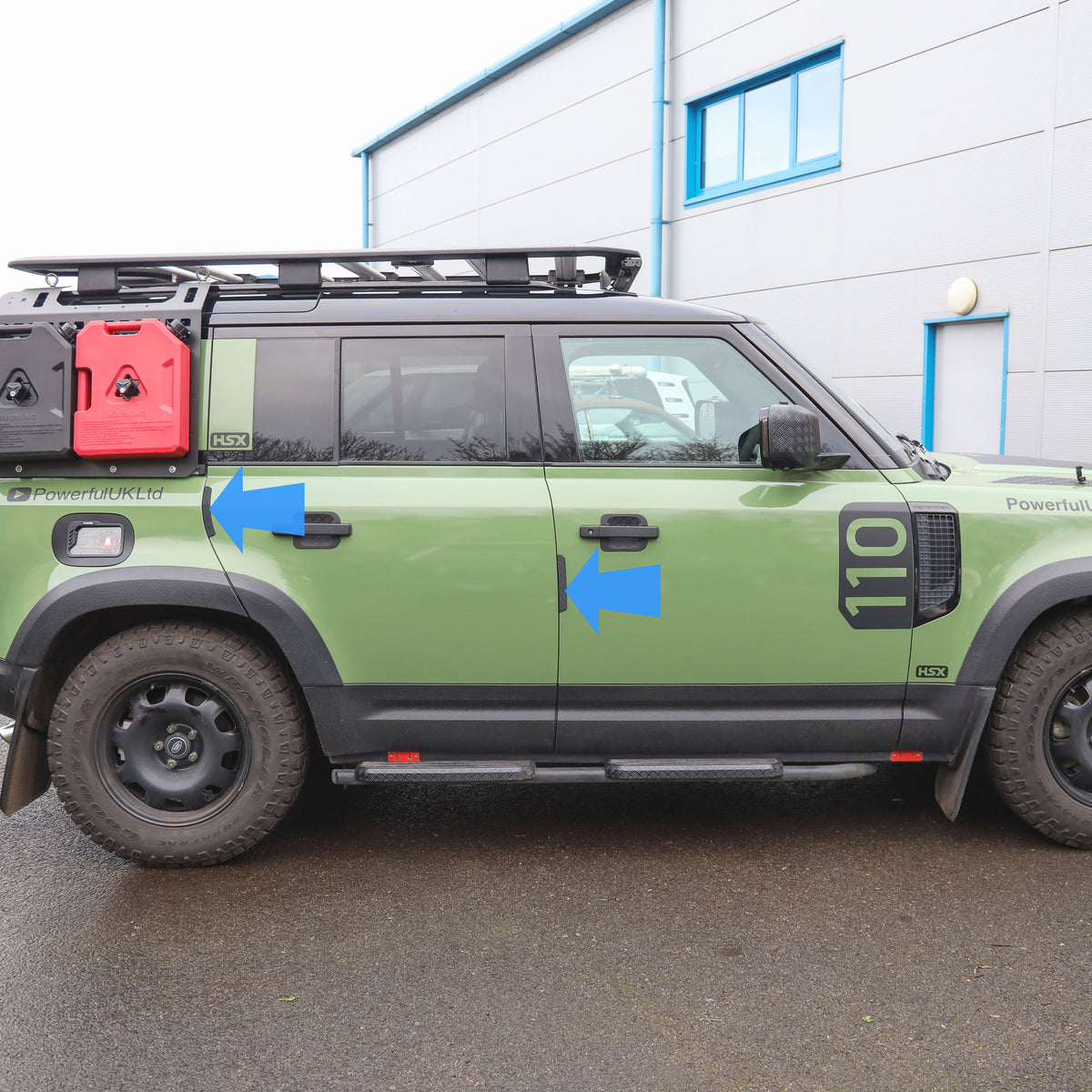4pc Door Edge Protection Strips for Land Rover Defender L663 110/130 - Chequer Pattern