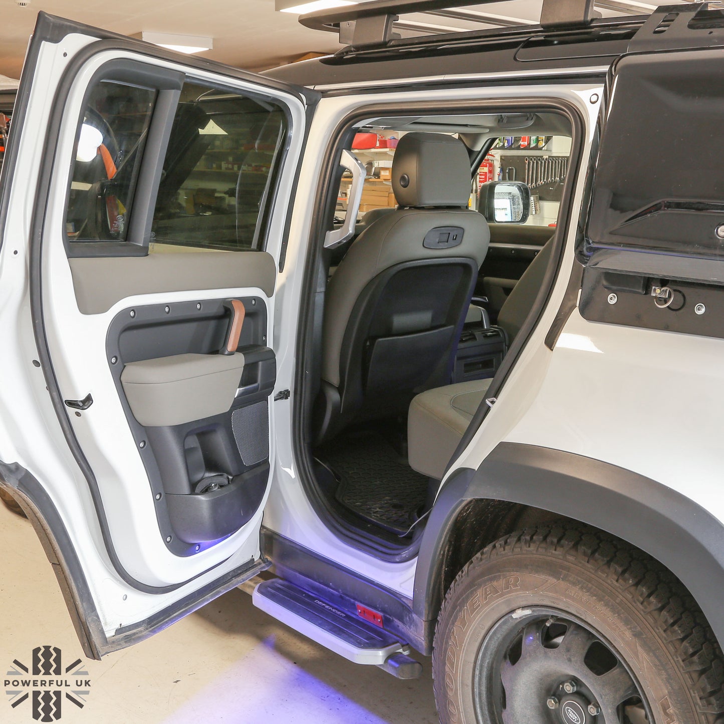 Aluminium Rear Grab Handles (Pair) for Land Rover Defender L663 - Silver