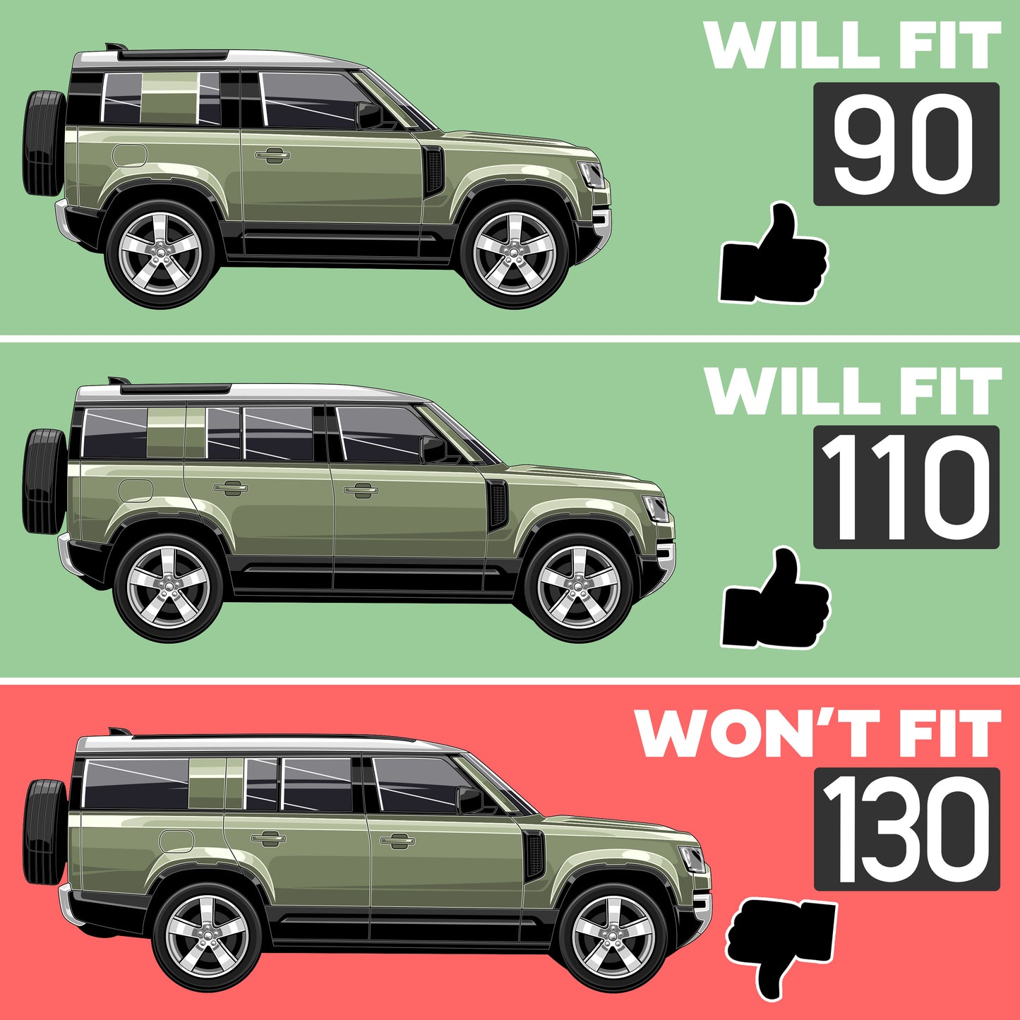 4pc Mudflap Kit with Union Jack for Land Rover Defender L663 (90/110)