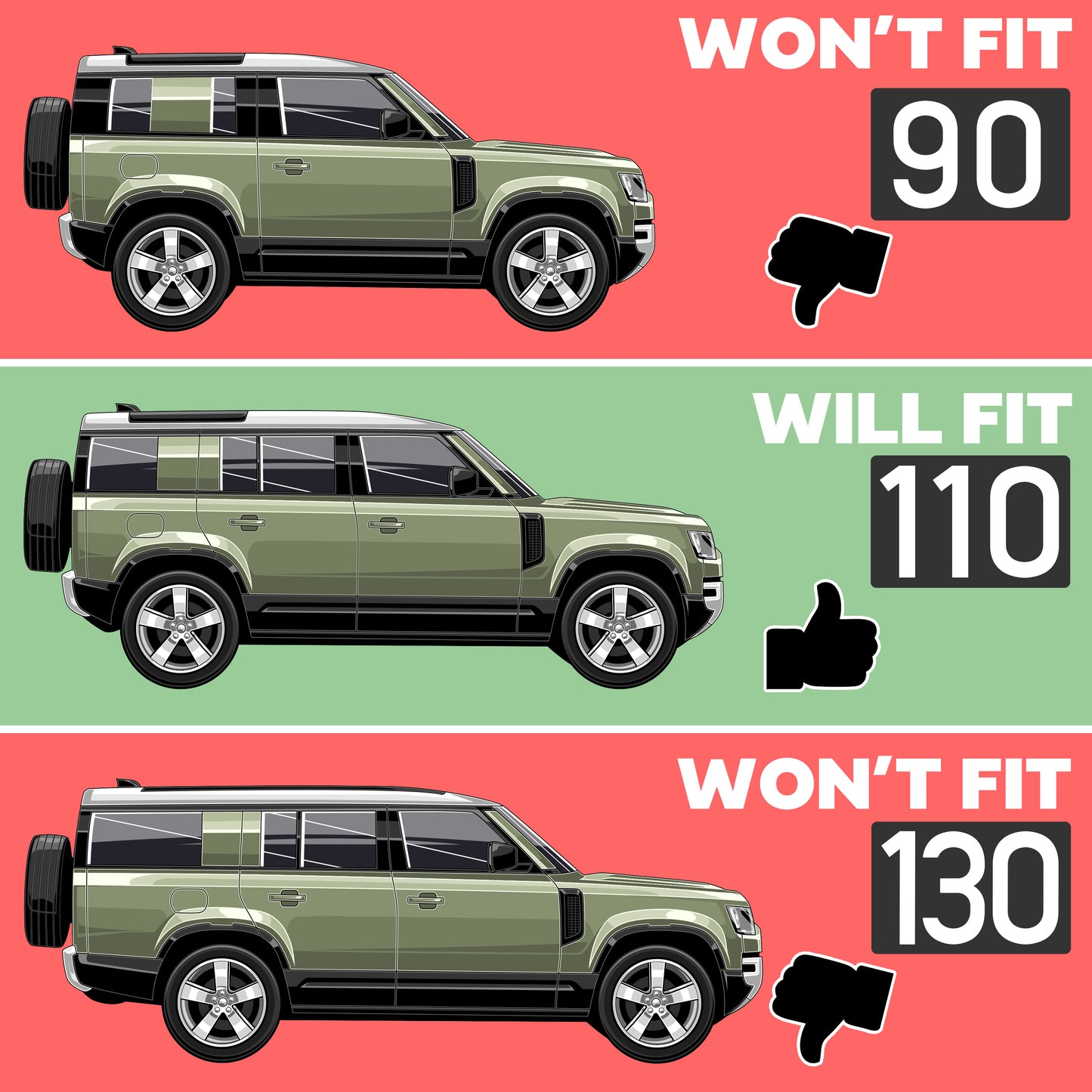 Extended Wheel Arch Set - Genuine - for Land Rover Defender L663 (110 model)