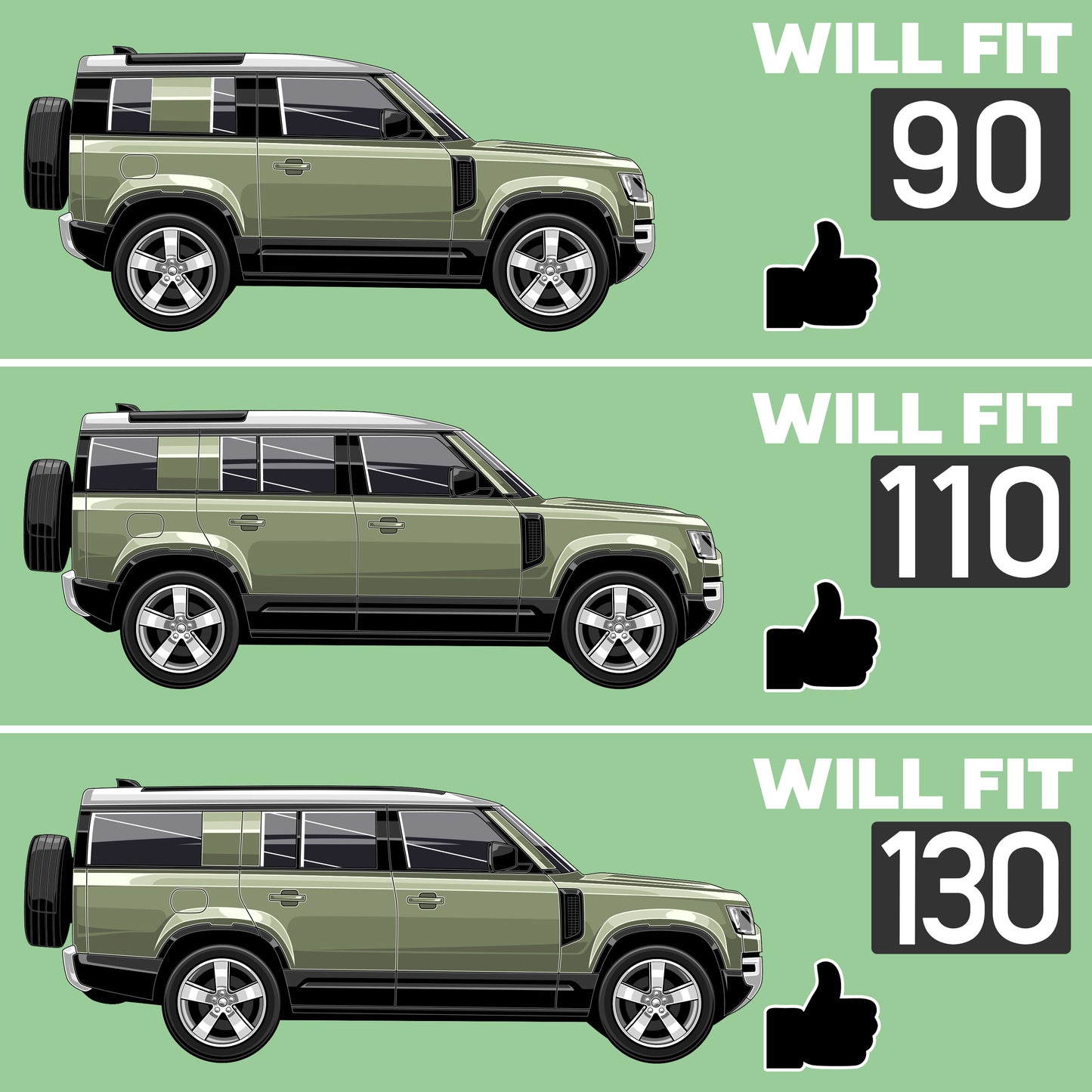 Black Bonnet Chequer Trim Panels for Land Rover Defender L663 - Left