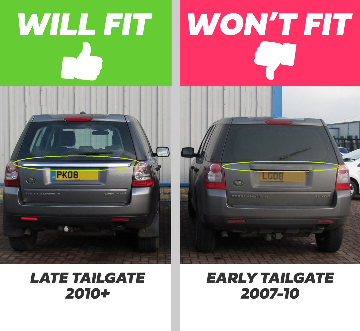 Tailgate Strip Chrome - for Land Rover Freelander 2 2010+