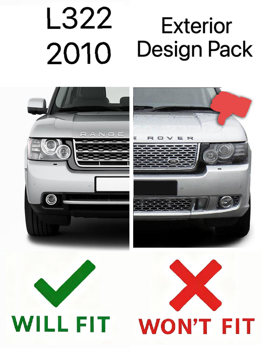 2x Foglight Bezel Covers for Range Rover L322 2010 - Chrome