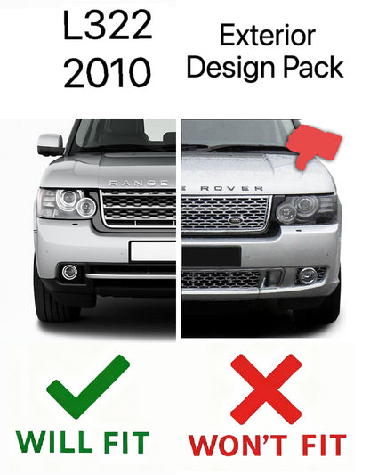 2x Foglight Bezel Covers for Range Rover L322 2010 - Chrome