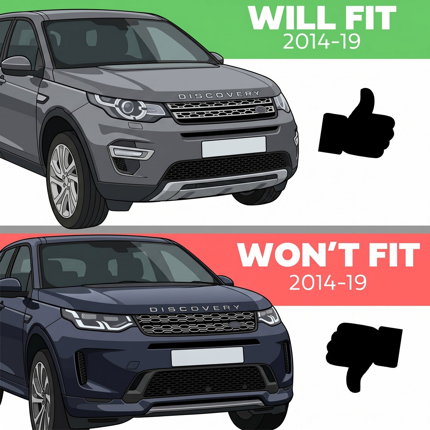 Door Scuff Plate Insert Set for Land Rover Discovery Sport (2015-20) - Black