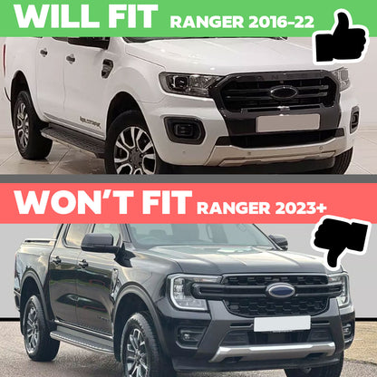 Headlight Covers - Black - for Ford Ranger 2016-22