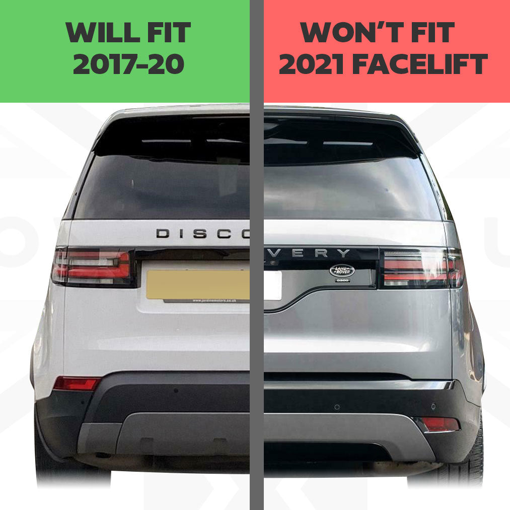 Rear Bumper Twin Exhaust Trims in Black for Land Rover Discovery 5 (2017-20) HSE dynamic