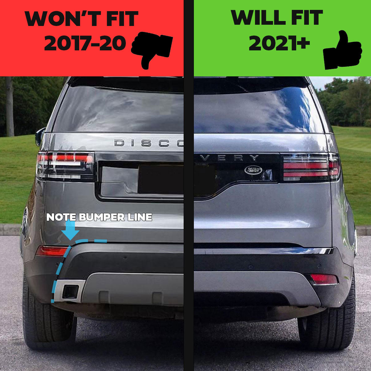 Genuine REAR Mudflaps for Land Rover Discovery 5 facelift 2021+