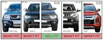 Wing Mirror Assembly - Chrome - RH - for Mitsubishi L200 2012-15