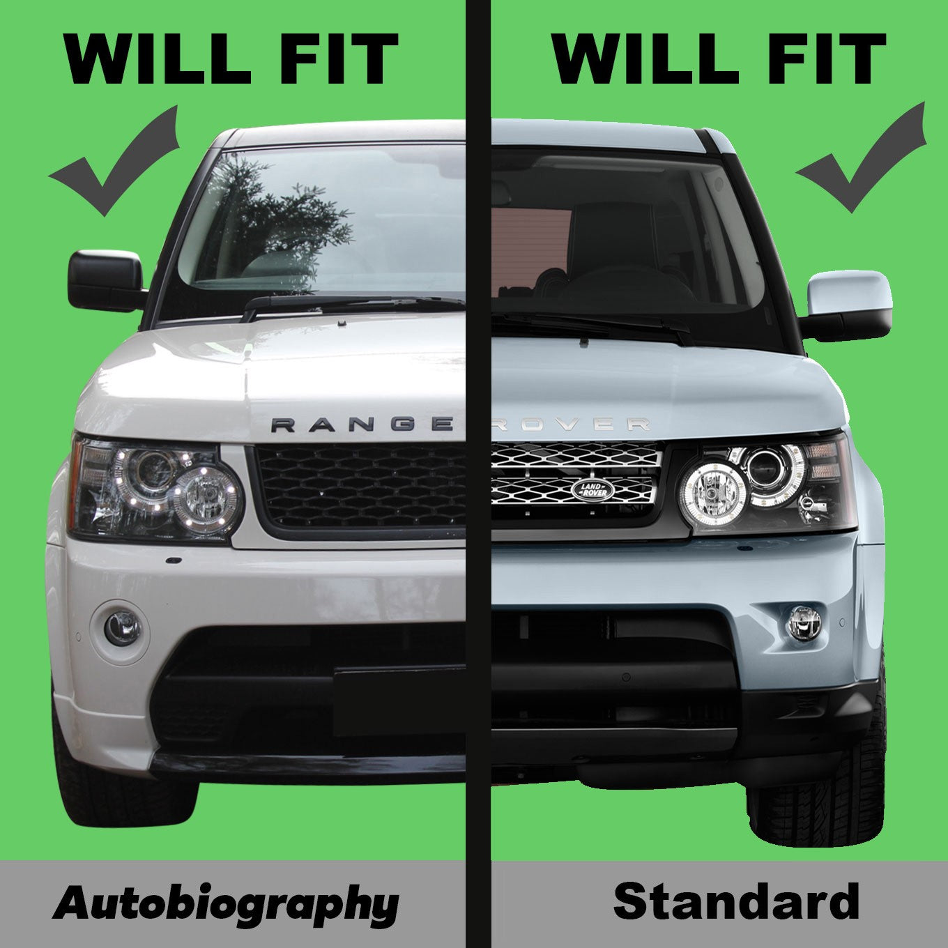Gloss Black "Autobiography style" grille to fit Range Rover Sport 2010 on