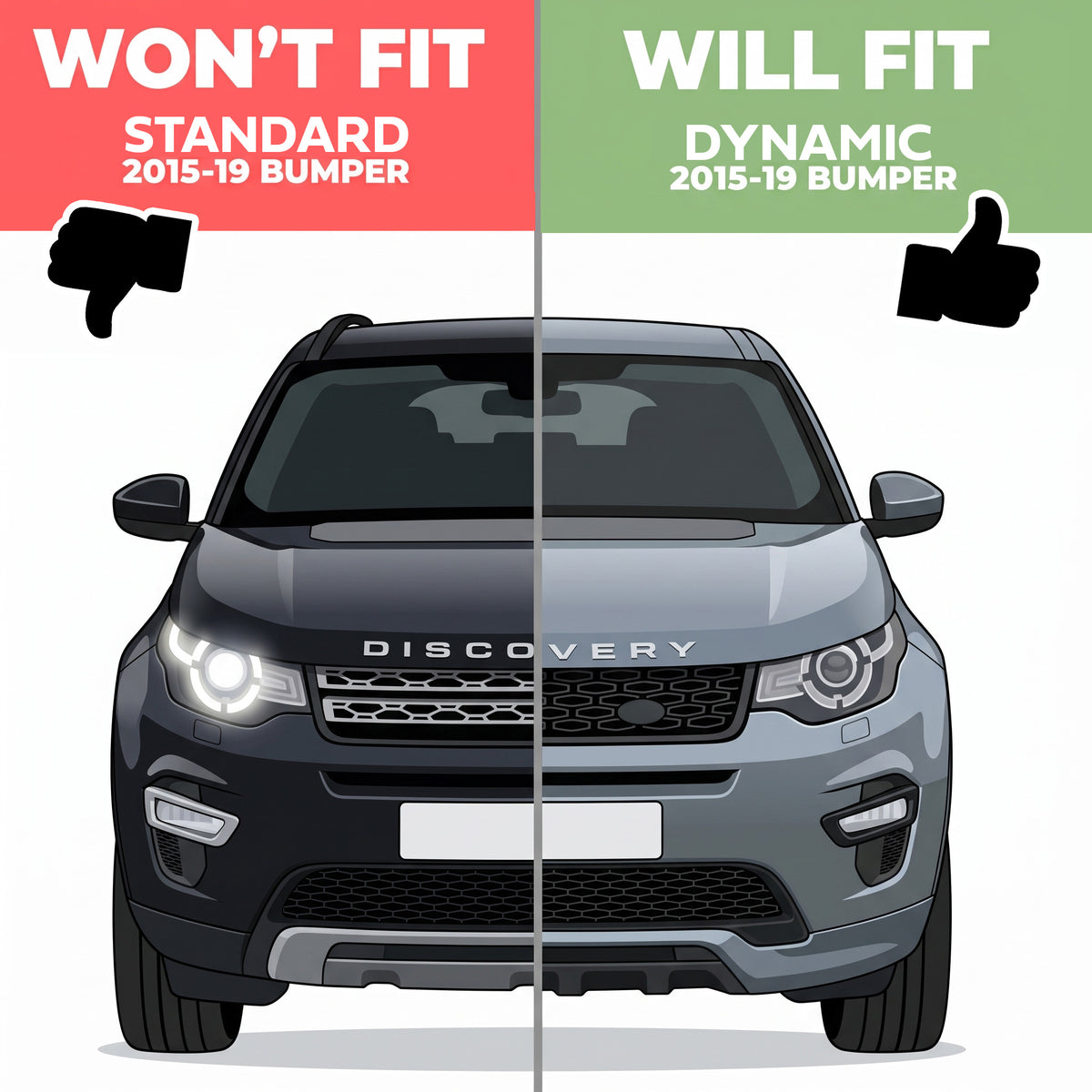 Front Tow Eye Cover for Land Rover Discovery Sport 2015-19 Dynamic Bumper - Gloss Black