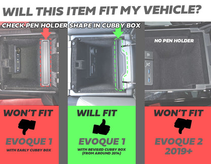 Centre Armrest Storage Tray for Range Rover Evoque 1 - for Late Type Cubby Box