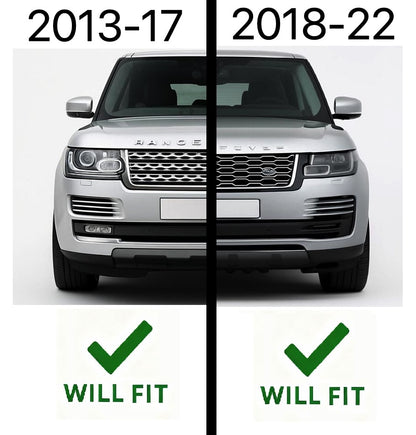 2pc "Autobiography Style" Door Handle Covers for Range Rover L405 - Black/Chrome