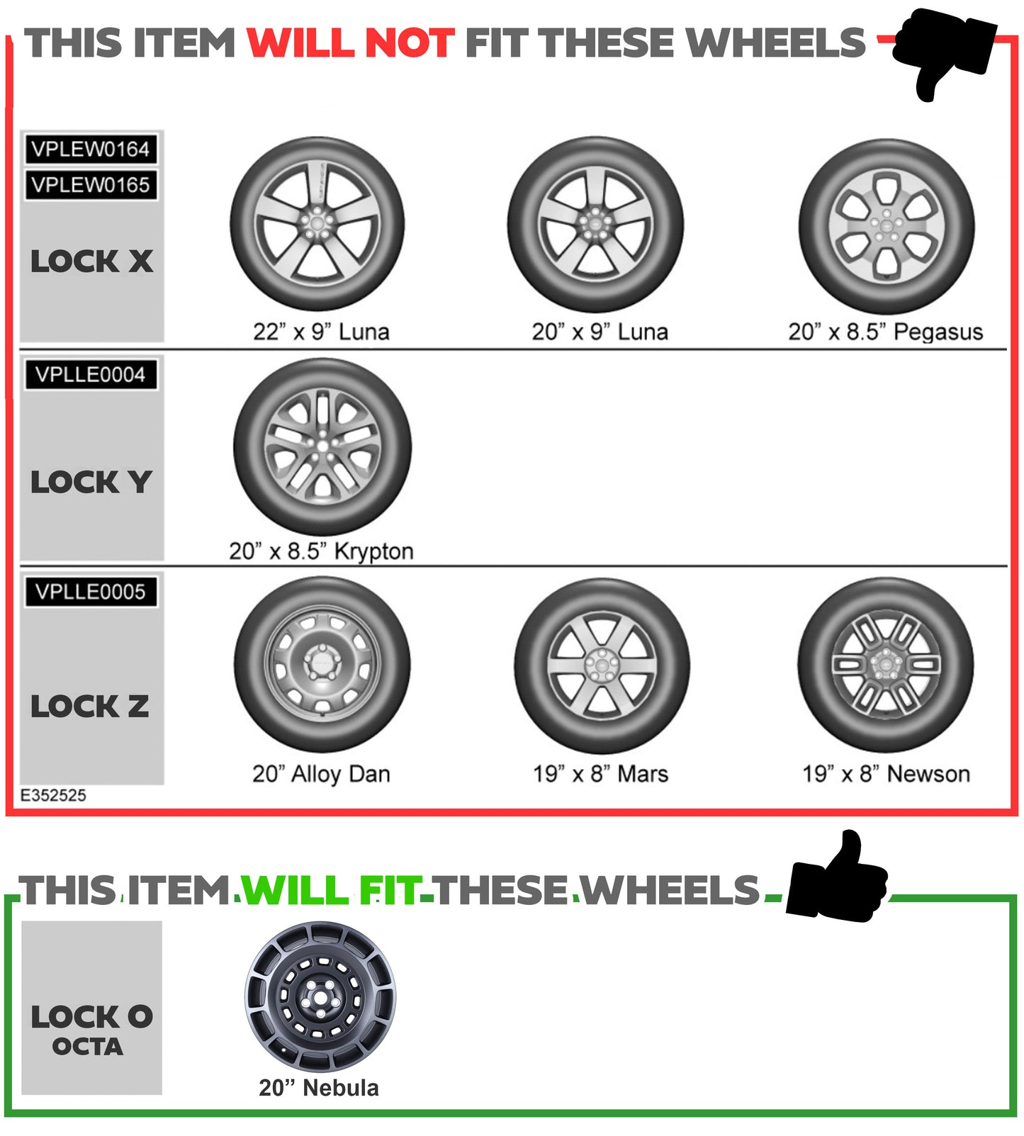 Genuine Spare Wheel Lock Kit for Land Rover Defender L663 - fits OCTA wheels