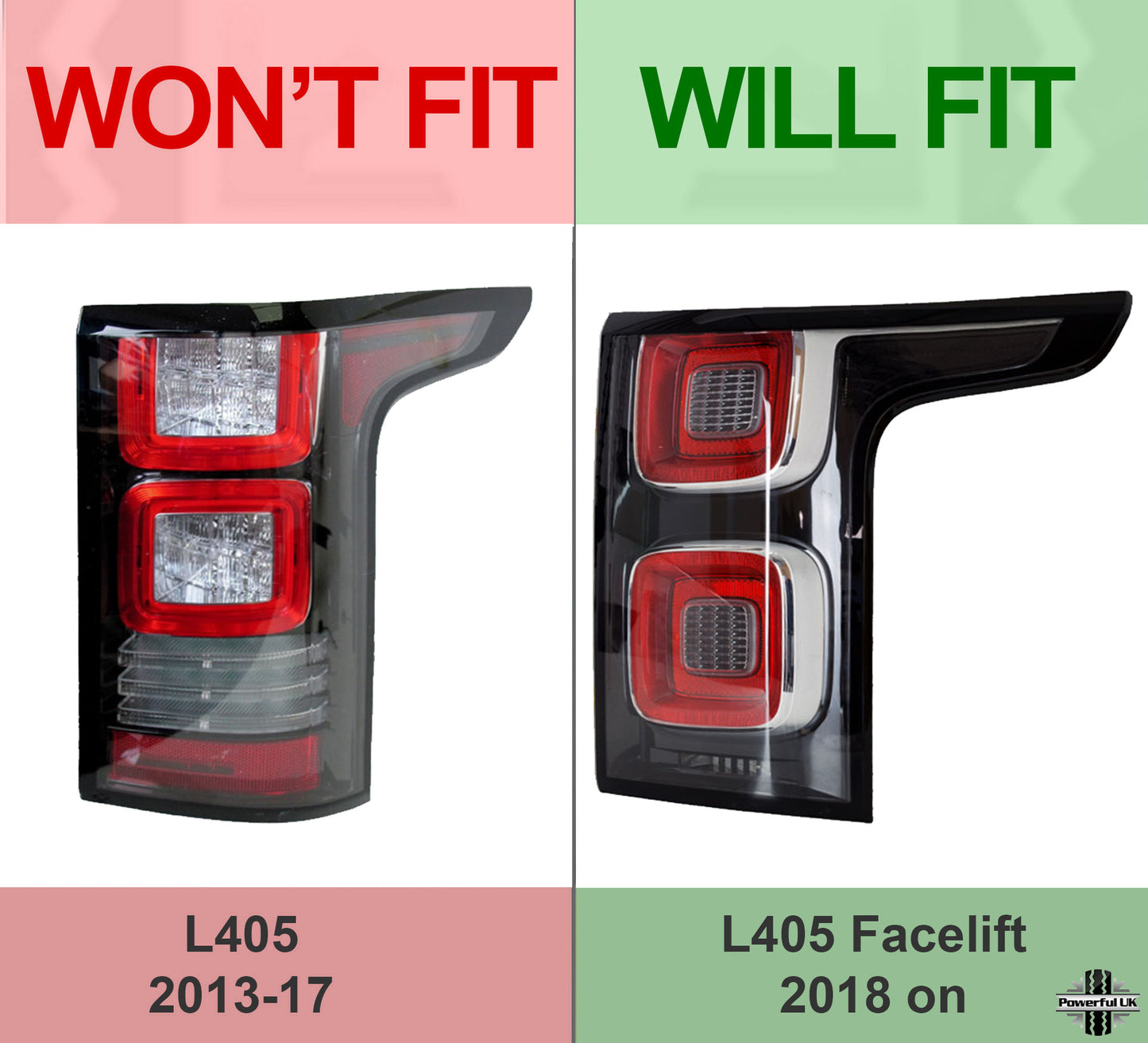 Replacement Rear Light Lens for Range Rover L405 (2018-21) - RIGHT