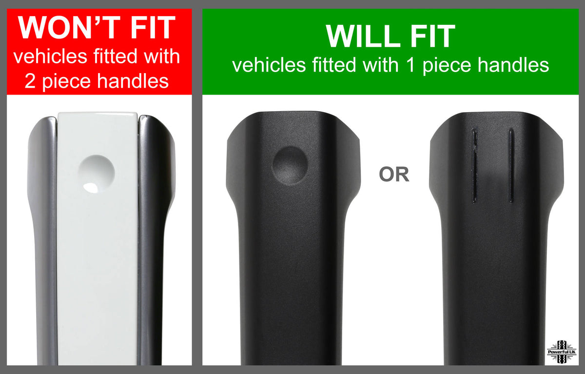 2pc "HSE Luxury Style" Door Handle Covers for Land Rover Discovery 5 - Silver/Black