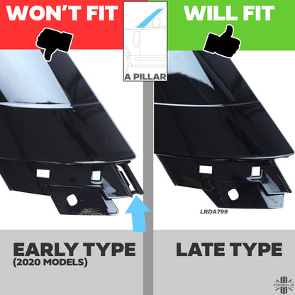 A Pillar Finisher Cap (Unpainted) for Land Rover Defender L663 - LEFT