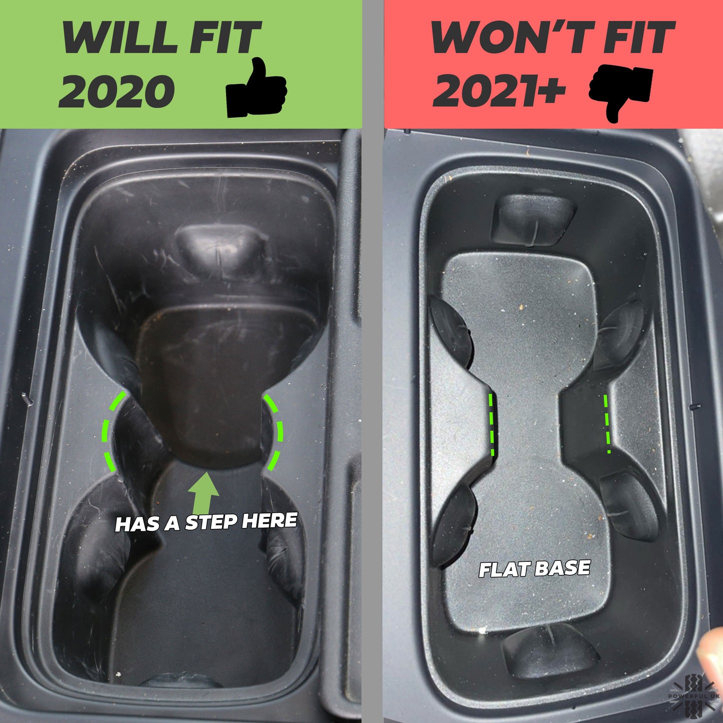 Centre Console Cup Holder Mat for Land Rover Defender L663 (2020 only)
