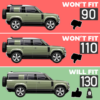 Rubber Boot Mat (genuine) for Land Rover Defender L663 (130 models - WITH 3rd row seating)