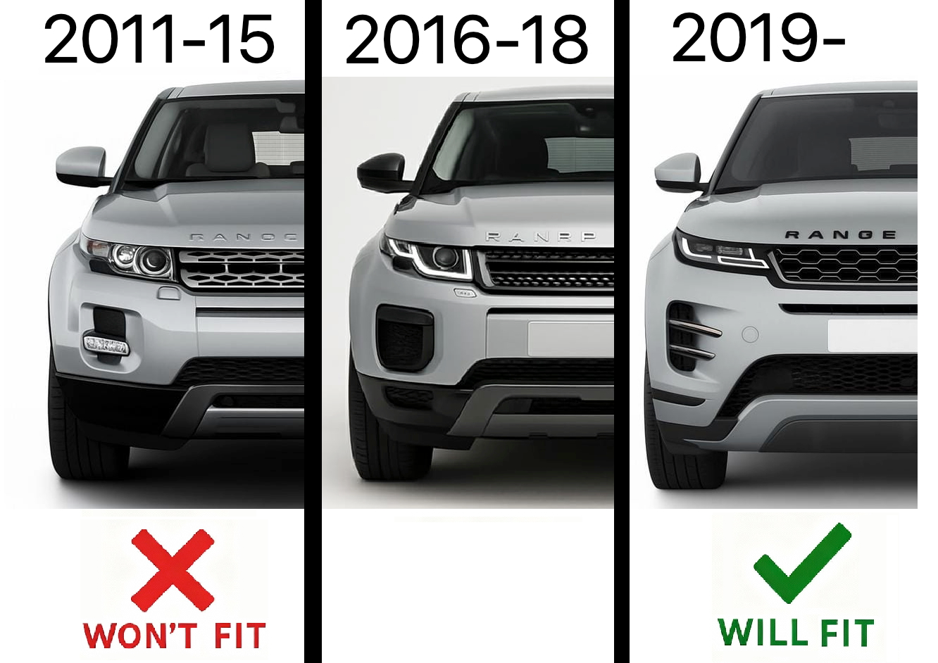Mirror covers for Range Rover Evoque 2014+ - Gloss Black