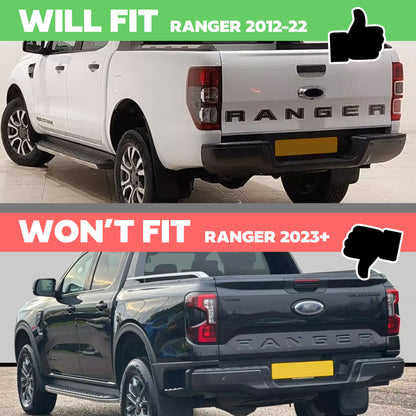 Rear Light Covers - Black - for Ford Ranger 2012-22