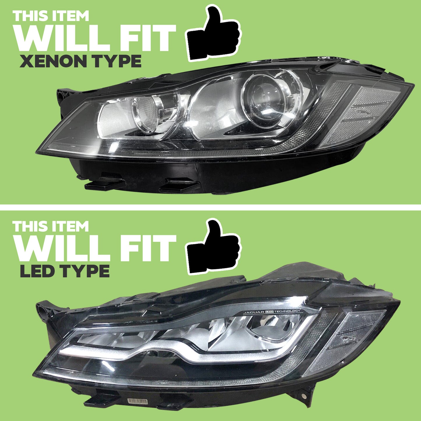 Replacement Headlight Lens for Jaguar XF 2016-20 - LH