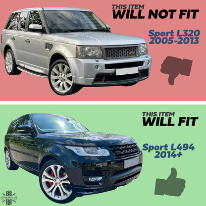 Door Sill Covers in Brushed Aluminium with Sport Logo for Range Rover Sport L494