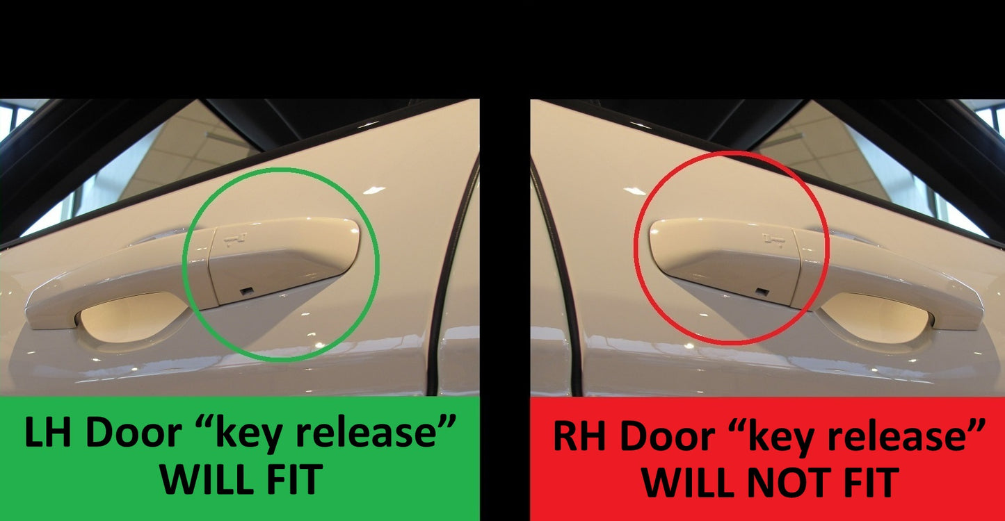 Door Handles Skins in Black+Silver for Range Rover Evoque "Autobiography Style"