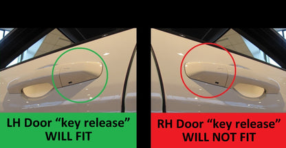 Door Handles Skins in Black+Silver for Range Rover Evoque "Autobiography Style"