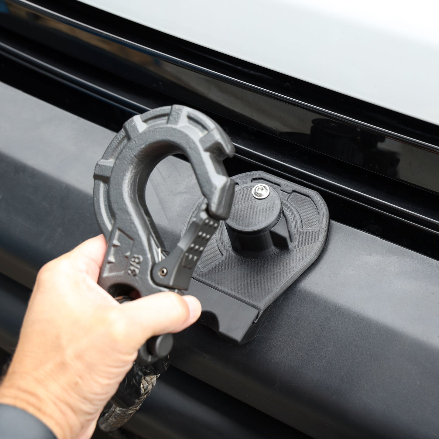 Winch Access Panel & Hook Holder Bundle for Land Rover Defender L663 - All Black