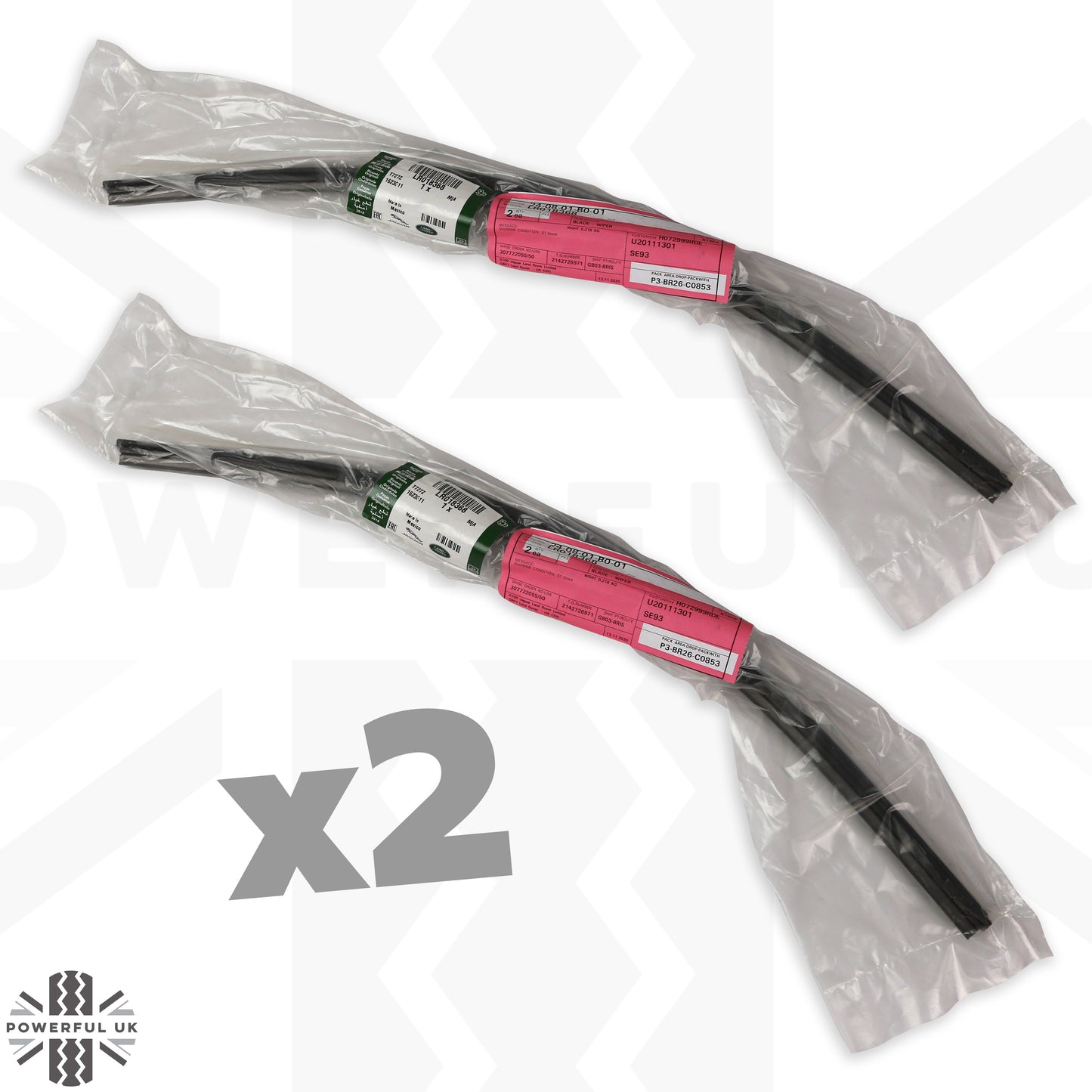 2 Genuine Windcreen Wiper Blades for Range Rover Sport L320 Front