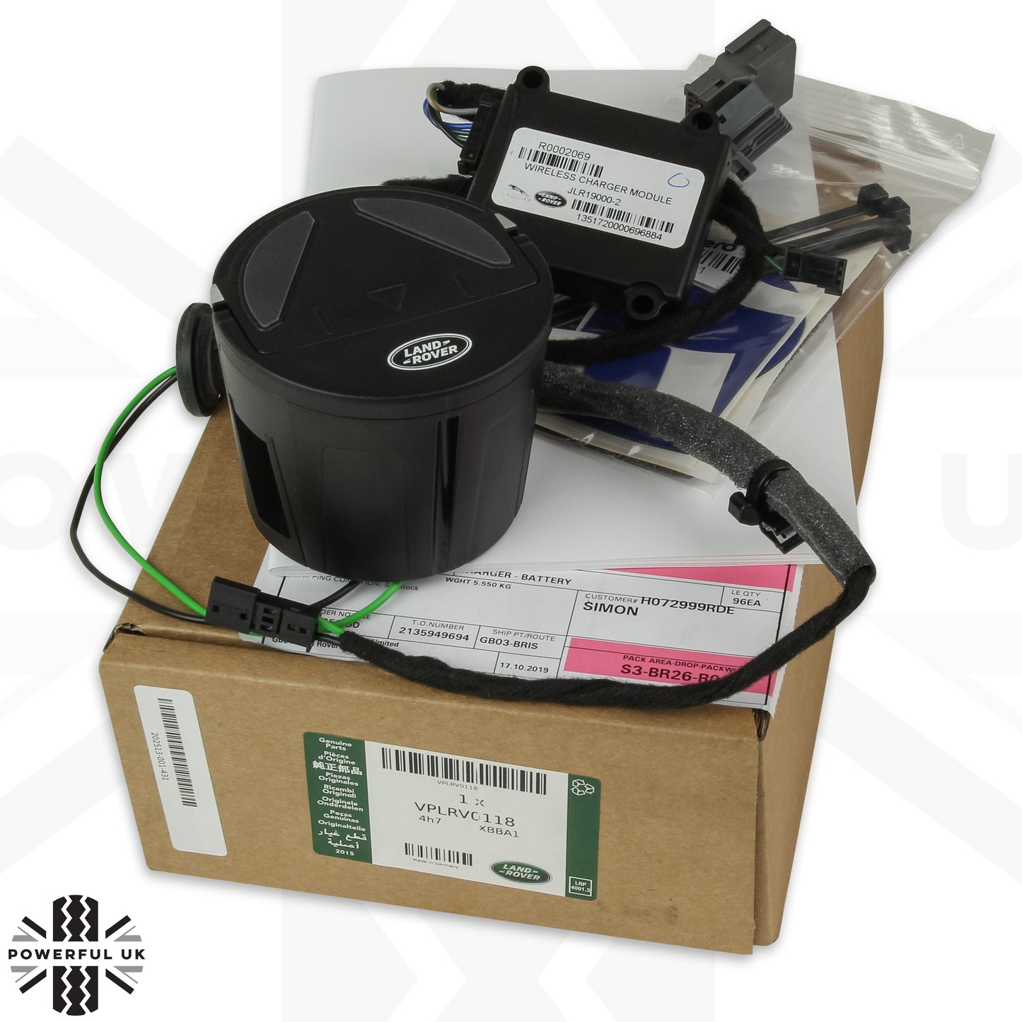 Wireless phone charger - Genuine - for Land Rover Discovery 5  [VPLRV0118]