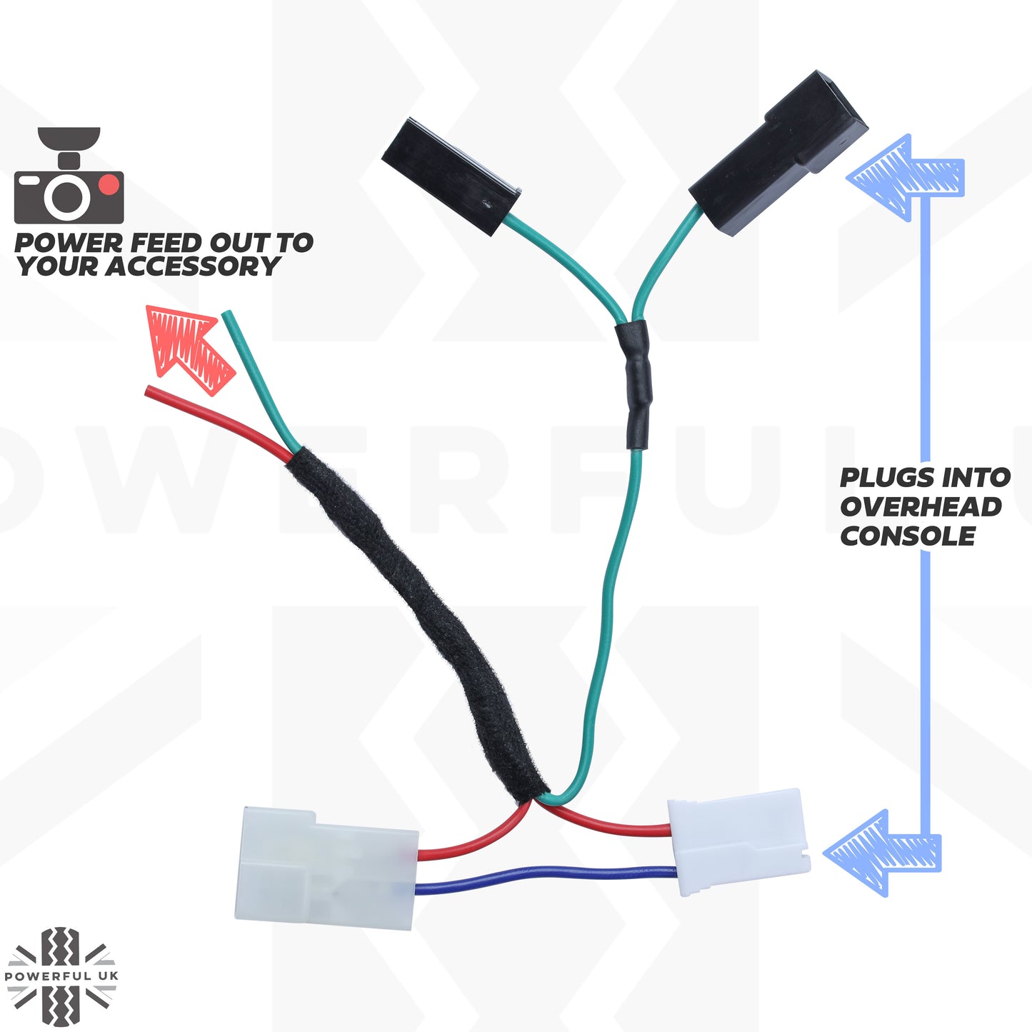 Overhead Console 'Dashcam' Power Tap-in Loom for Land Rover Freelander 2 (2012+)