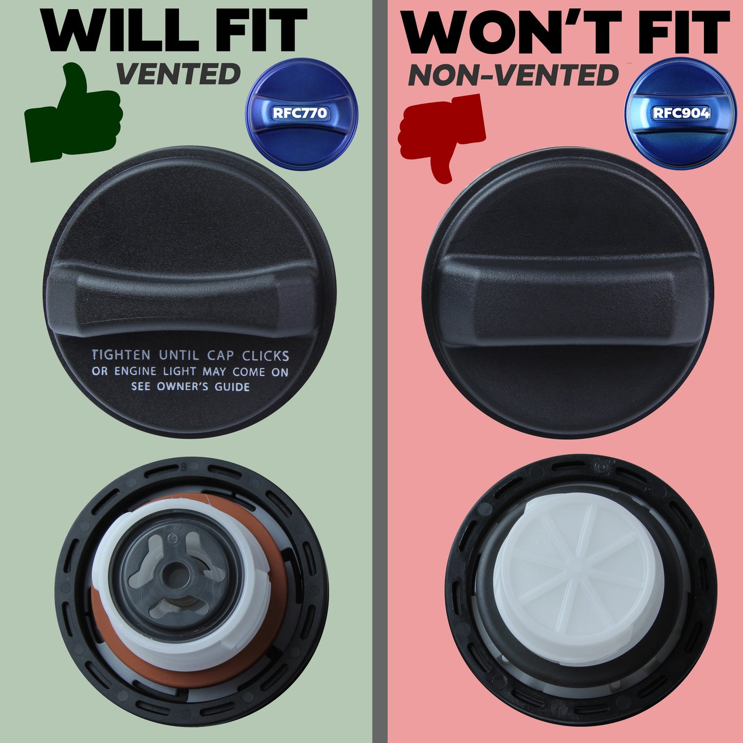 Fuel Filler Cap Cover for Jaguar E-Pace - Petrol (Vented) - Blue