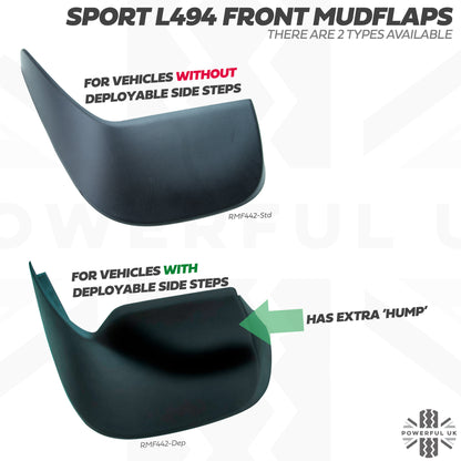 Front & Rear Mudflap Kit for Range Rover Sport L494 WITHOUT Side Steps