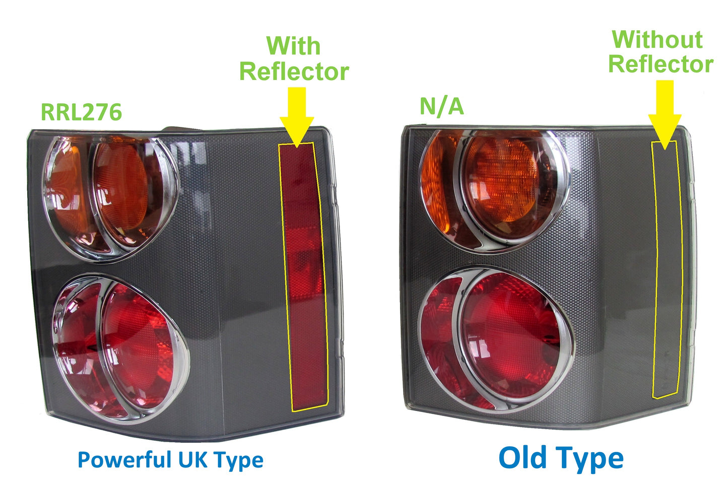 Rear Light Red/Orange for Range Rover L322 2002-05 - PAIR