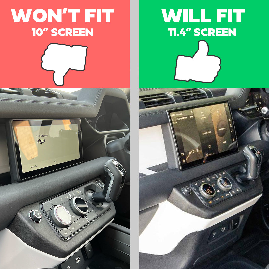10" to 11.4" Infotainment Screen Kit for Land Rover Defender L663 (Brackets + Wiring Loom)