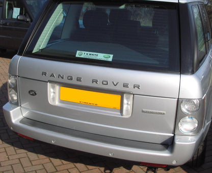 Genuine Rear Tailgate Badge - Black & Silver - for Range Rover Classic