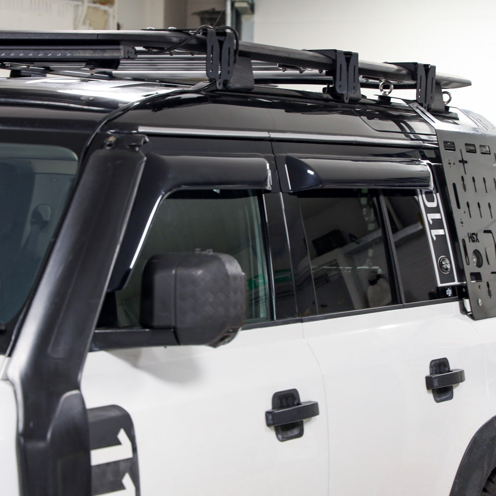  4 Pièces Déflecteurs Vent Fenêtre Voiture pour Land Rover  Defender 110/130 MK1/L663 2020+, Avant ArrièRe FenêTre LatéRale Pare Pluie  Pare Soleil, DéFlecteurs Garde Accessoires