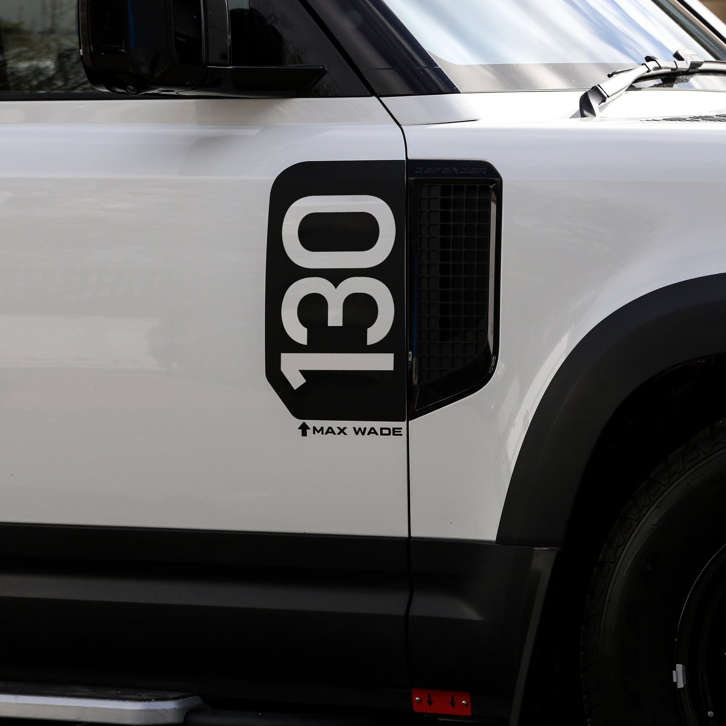 Door/Side Vent Decal Kit - '130' - Matte Black for Land Rover Defender L663